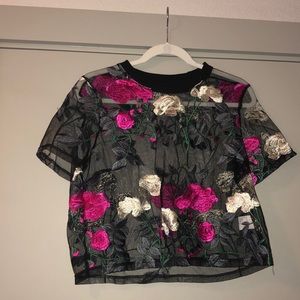 floral crop top